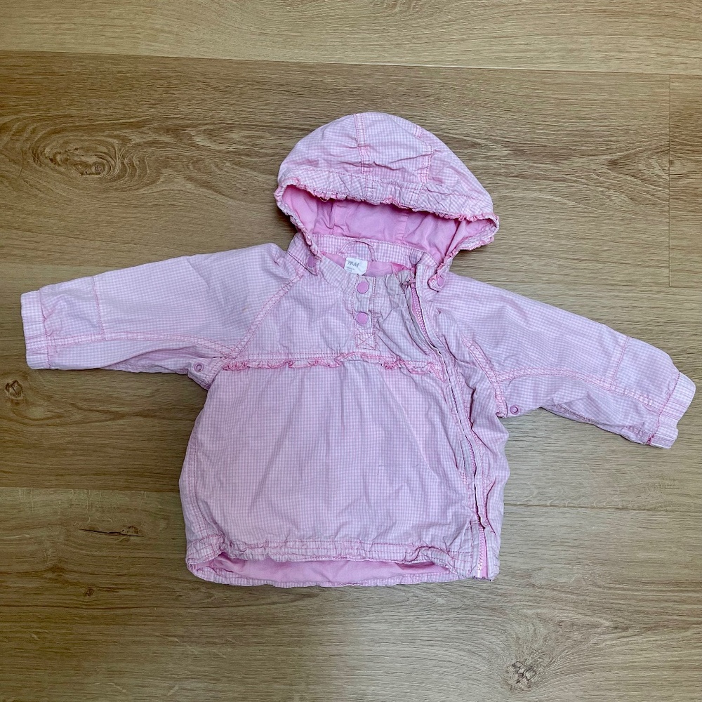 H&M Baby Jacket Pink & White 9–12 Months